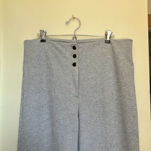 Ann Taylor High Waist Trouser Pants Gray Herringbone Sz 14